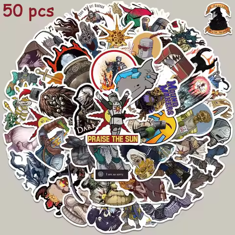 50pcs Cartoon Dark Soul Sticker Dark Style Cool Decal For Phone Luggage Scrapbook Guitar Skateboard