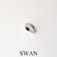 SWAN - Classic Pave Baguette Ring แหวนเงินแท้ ฝังเพชรคิวบิกเซอร์โคเนีย cubic zirconia