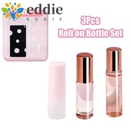 26EDIE1 3Pcs Glass Roller Bottles, Refillable 5ml 10ml Essential Oil Roll-on Bottles, Storage Mini Gradient Pink with Calamine Rolling Ball Perfume Bottle Women