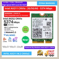 Intel AX211 WiFi 6E 5374Mbps CNVio2 M.2 Laptop PC Desktop Wifi Wireless Card Bluetooth 5.3 802.11ax