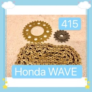415 Rantai &sproket set EMAS FOR Honda wave