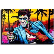 IFUNEW Scarface Graffiti Poster Decorative Painting Canvas Wall Art Living Room Posters Bedroom Pain