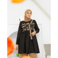 Revany ID - Batik Tunic with Songket Kemben Motif OfficeWanita