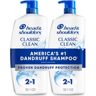 Head & Shoulders Classic Clean 2-in-1 Anti-Dandruff Shampoo and Conditioner Twin Pack, 72-Hour Prote