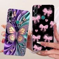 For Huawei Y9 Prime 2019 Case P Smart Z Cover Fashion Flower Bowknot Painting Soft Silicone Phone Sh