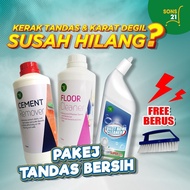SONS21 Pakej Tandas Bersih - Set Pembersih Kerak & Karat (Cement Remover + Floor Cleaner White Tea +