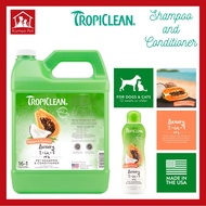 TropiClean Papaya and Coconut Luxury 2-in-1 Pet Shampoo &  Conditioner for Dogs and Cats