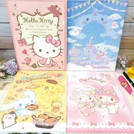 Sanrio L+U-Shaped A4 Folder Kitty Big-Eared Dog Melody Pudding 2-Layer Classification Double-Layer L