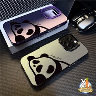 Compatible for iPhone 15 14 13 12 11 Pro Max X Xr Xs Max 7 8 Plus Advanced Creative Cartoon Cute Panda Phone Case Lens Protector Anti Falling Soft Protective Cover