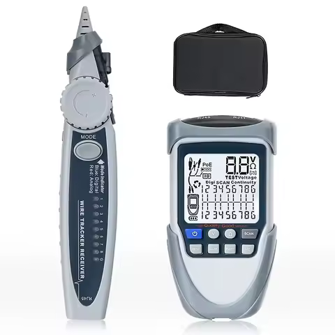 TOOLTOP ET613 612 Network Cable Tracer Network Analyzer POE Phone Line LAN Network Line Detector Mea