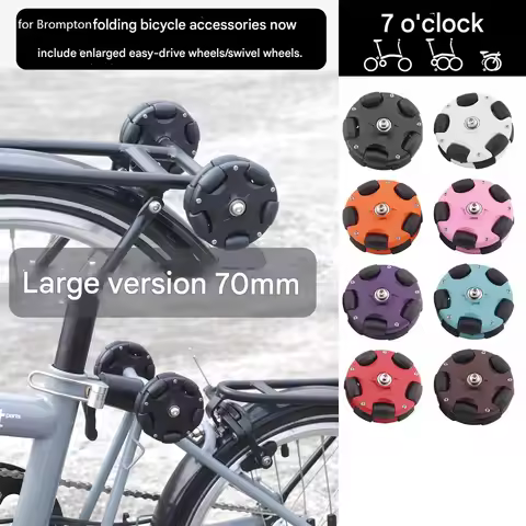 70mm for Brompton Easy Wheels, 360 degree Universal Wheels, A/C/P/T/G Line Universal Large Easy Whee