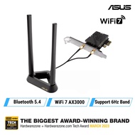 ASUS PCE-BE92BT AX3000 Dual Band WiFi 7 PCIe Adapter with 2 External Antenna - Support 6Hz Band, Blu