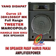 PAKET COMBO Speaker 15 inch CURVE 38H156SCF MK Full Range Plus Box Inc