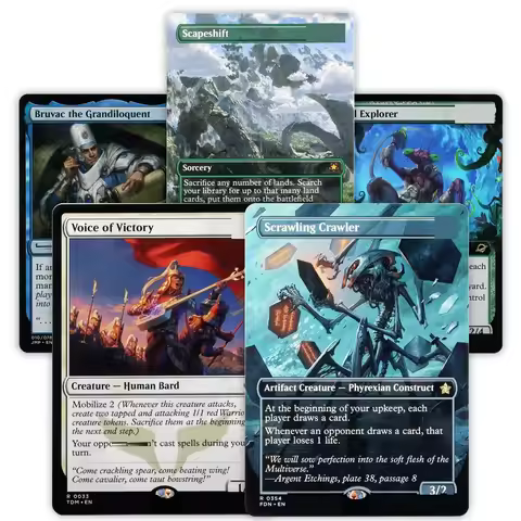 Holo EOE/FDN Icetill Explorer/Voice of Victory/Mossborn Hydra TCG Proxy Cards Custom Top Quality Gam