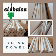 Dowel Kayu Balsa bulat buat Maket Sipil Craft Pesawat RC Model