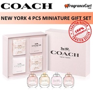 Coach New York 4 Pcs Miniature Gift Set for Women (4.5ml) GiftSet Collection [Brand New 100% Authentic Perfume]