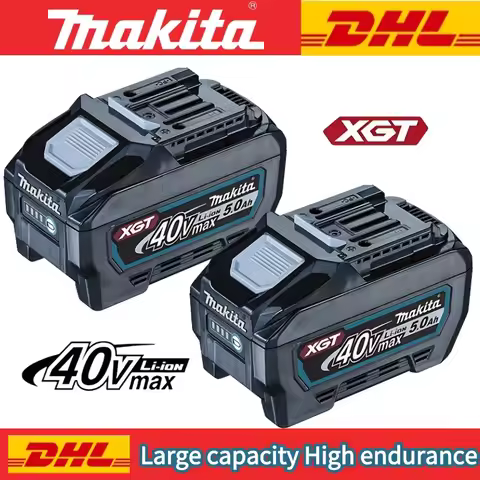 Original Makita Xgt 40V Lithium Ion Battery 5.0Ah Rechargeable Replacement Battery, BL4020,BL4025,BL