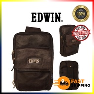 EDWIN ORIGINAL COW LEATHER CHEST BAG CROSSBODY BEG LELAKI KULIT ORIGINAL LEMBU ASLI BEG DADA BRANDED