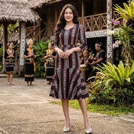 DRESS CORAK BORNEO DRESS CORAK RUNGUS MINI BORNEO DRESS DRESS CORAK BATIK DRESS LENGAN SIKU DRESS MI