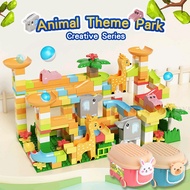 [Large Particle Building Blocks] Animal Slide 293 Barrels | Compatible with Lego DUPLO | CORHAND