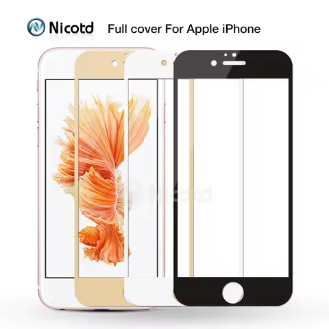 Full Cover Tempered Glass For iPhone 7 6 6S Plus 2.5D Screen Protector Film for iphone X 8 7 Plus gl