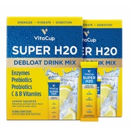 16 Packs of Super H2O Drink Mix Electrolyte Water Mix Powder VitaCup Super H2O Lemon Flavored Water 