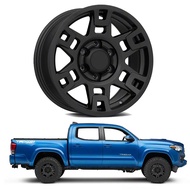 17 inch Alloy Matte Black PTR20-35110-BK 6-Lug 17X8 17X9 Passenger Car Wheels Rims for Tacoma 2016-2024 4Runner FJ Cruis