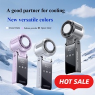 Turbo Handheld Fan with TEC Cooling Effect 3600mAh Rechargeable Portable Mini Fan Digital Display Fo
