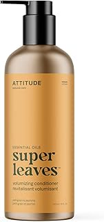 ATTITUDE Volumizing Conditioner, Petitgrain and Jasmine, with Essential Oils, Vegan & Plant-Based, A