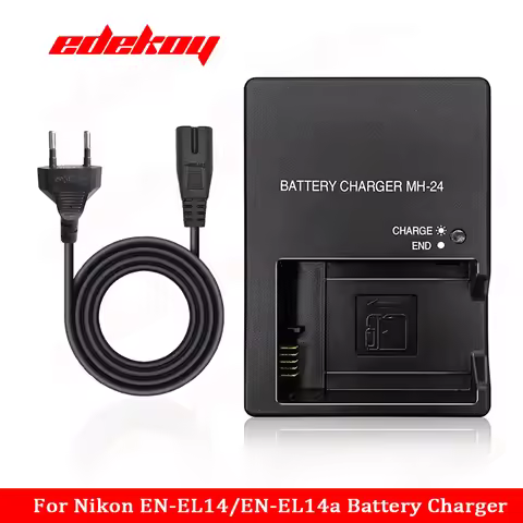 MH-24 Charger For Nikon EN-EL14 EN-EL14a Battery P7000 P7100 D3100 D5100 D3200 Camera with EU or US 