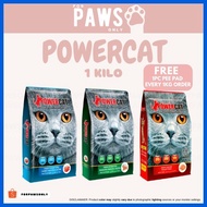 ◱ ⚽︎ ㍿ Power Cat Adult Kitten Cat Food 1kg 1 kilo