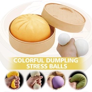 Giant Dumpling+steaming Basket Rebound Toy Cute Food Dumpling Toy Giant Decompression Squishy Z7