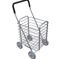 7L8K Grocery Shopping Cart Small Trailer Large Four Aluminum Alloy Big Wheel Cart Shopping Cart Trol