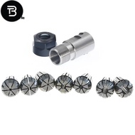 TRB 1Set C25 ER20 +7Pcs 3 -12mm Collet Chuck Motor Shaft Extension Rod Spindle Collet Lathe Tools Ho