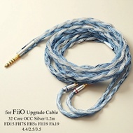 32-Core OCC Silver Plated Earphone Cable for FiiO FH3 FH9 FD15 HiFi Wide Soundstage, 2.5/3.5/4.4mm B