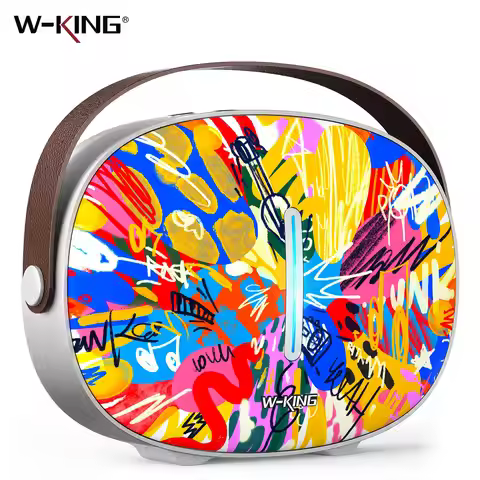W-KING T8II Portable Bluetooth Speakers Wireless Outdoor Boombox, Heavy Bass/Crystal Sound,2 Subwoof