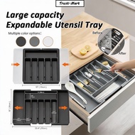 【COD】Kitchen Drawer Divider Expandable Cutlery Organizer Adjustable Drawer Divider Tray for Forks Sp