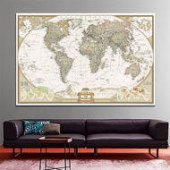POSSBAY World Map-Map Poster Wall Hanging Tapestry Background Cloth Backdrop Prints Wall Decor