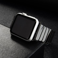 Ceramic Strap for Apple Watch Band 44mm 40mm 42mm 38mm Accessories Stainless steel butterfly bracelet series 6 5 4 3 2 se
