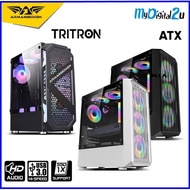 Armaggeddon Tritron PRO 100 / 200 ATX PC Gaming Casing Chassic *Free ARGB PC Fan