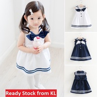 Girls Clothing Baby Dress Toddler Kids Girl Sailor Navy Dress (3-6 Year)