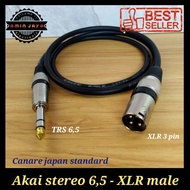 Kabel jack XLR male to akai TRS 6,5 mm kabel canare 1 sampai 3 meter - 2 METER