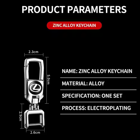 Emblems Car Metal Keychain 3D Emblem Key Ring Accessories For Lexus F SPORT IS250 IS200 CT200h GS300