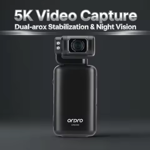 ORDRO M3 5K 4K Pocket Action Camera Camcorder for YouTube Vlog Photography 2-axis Gimbal Stabilizati