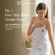 ORIGINAL! BATH WELL - Towel 85 x 160 cm - 650 g/m2 - WHITE | Handuk Hotel Bintang 5 with SILVERPLUS 