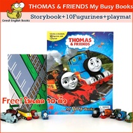 (In Stock) พร้อมส่ง *ลิขสิทธิ์แท้*  หนังสือบอร์ดบุ๊ค  Thomas &amp; Friends (My Busy Books) Board book พร้อมโมเดล 10 ตัว