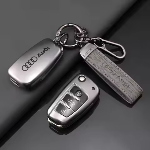 Car Flip Key Case Cover Protector Shell For Audi A3 A4 A4L B5 B6 B7 B8 B9 A5 A6 A6L C5 C6 Q3 Q5 Q7 S
