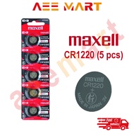 (Original) CR 1216 / CR 1220 Maxell Lithium Battery Coin Cell ( 1pc / 5pcs )