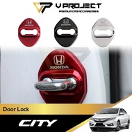 Honda City GM6 Door Lock Protector Cover Steel Red Black Silver For Honda GM6 (2014-2020) V Project 