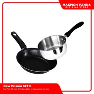 MASPION PRISMA SET D FRYPAN 20 CM PAN SAUCE PAN 16 CM